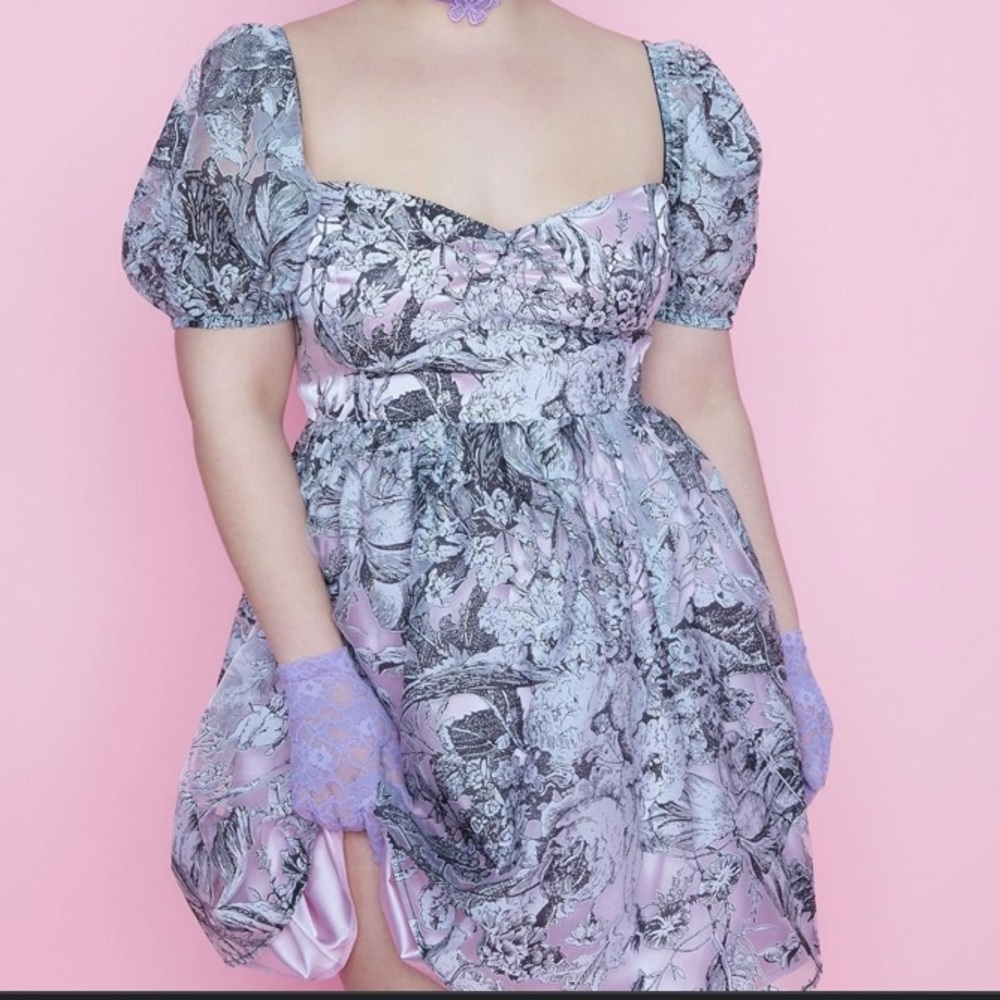 NWT Sugar Thrillz Floral Babydoll Dress - Picture 2 of 7